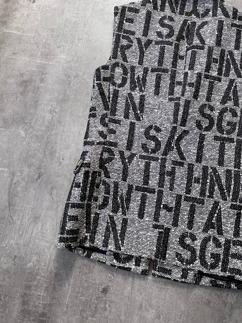 S/S 2009 Raf Simons Christopher Wool Textured Vest Jacket Grey Men - S