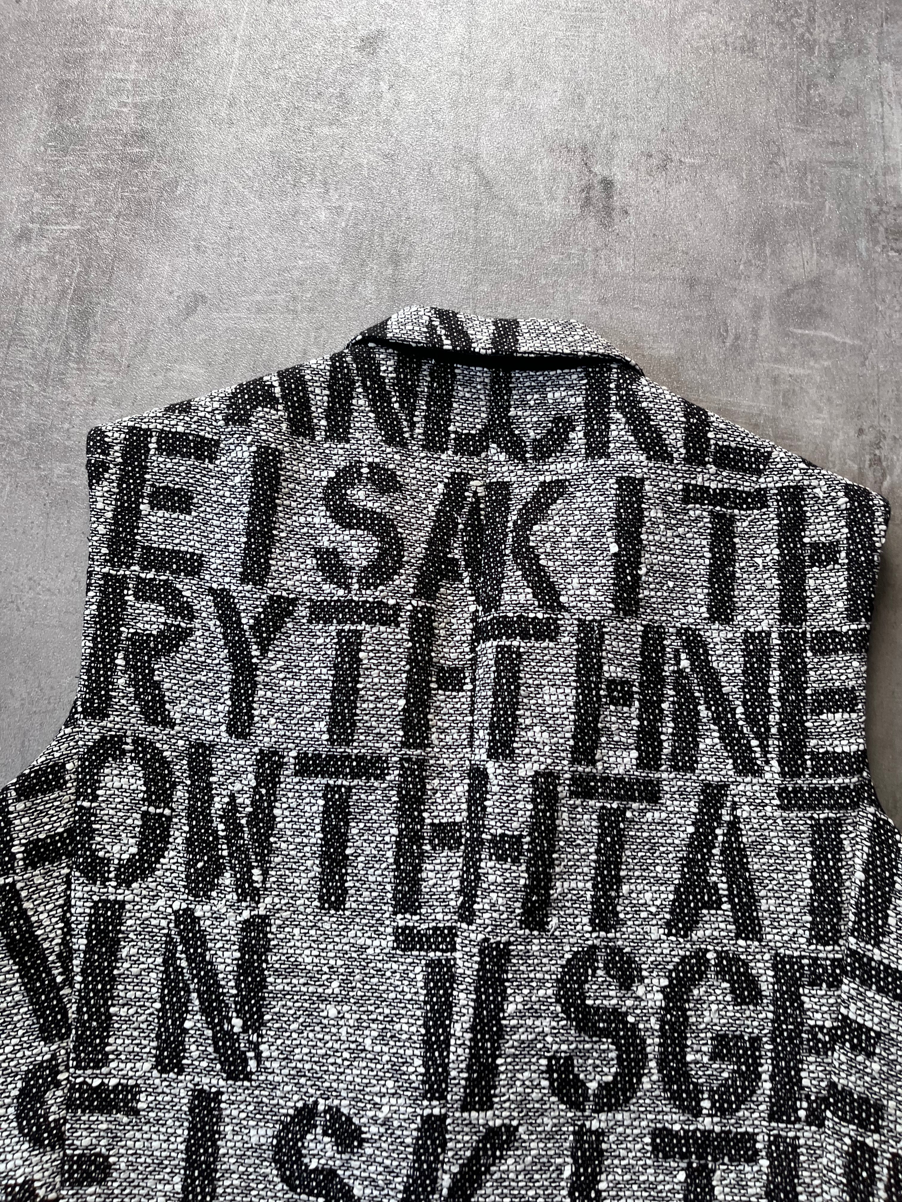 S/S 2009 Raf Simons Christopher Wool Textured Vest Jacket Grey Men - S