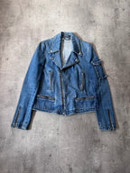 F/W 2005/06 Raf Simons Sample Denim Rider Jacket Blue Men - M