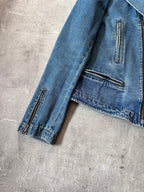 F/W 2005/06 Raf Simons Sample Denim Rider Jacket Blue Men - M