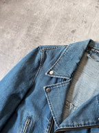 F/W 2005/06 Raf Simons Sample Denim Rider Jacket Blue Men - M