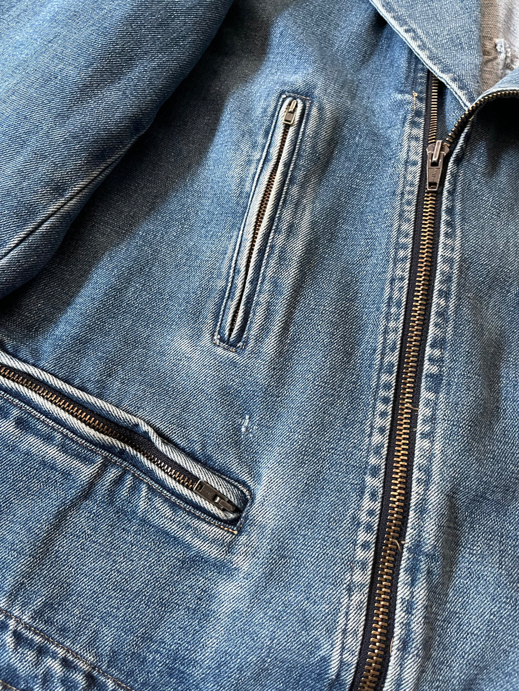 F/W 2005/06 Raf Simons Sample Denim Rider Jacket Blue Men - M