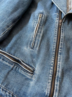 F/W 2005/06 Raf Simons Sample Denim Rider Jacket Blue Men - M