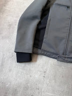 2000s Prada Sport Nylon Bomber Jacket Grey Men - M