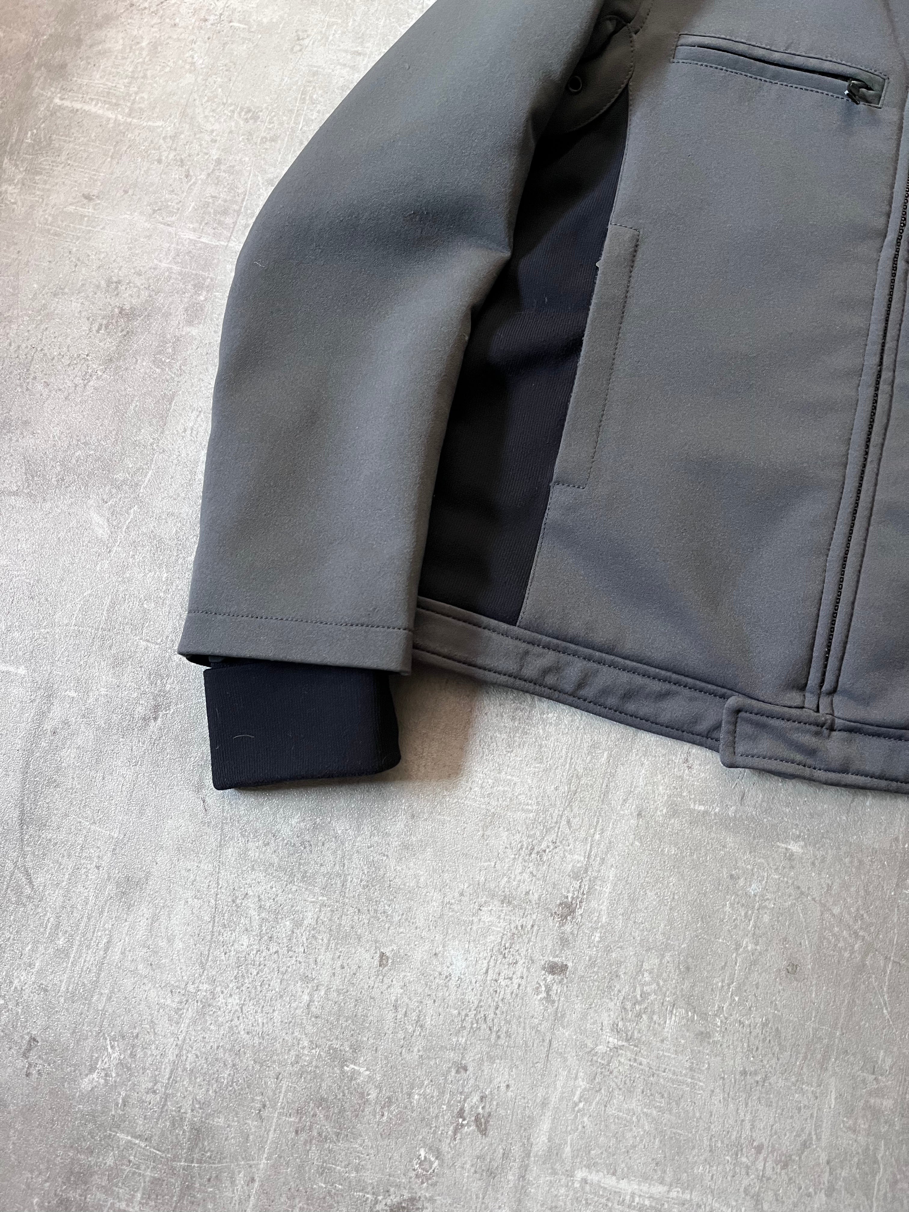 2000s Prada Sport Nylon Bomber Jacket Grey Men - M