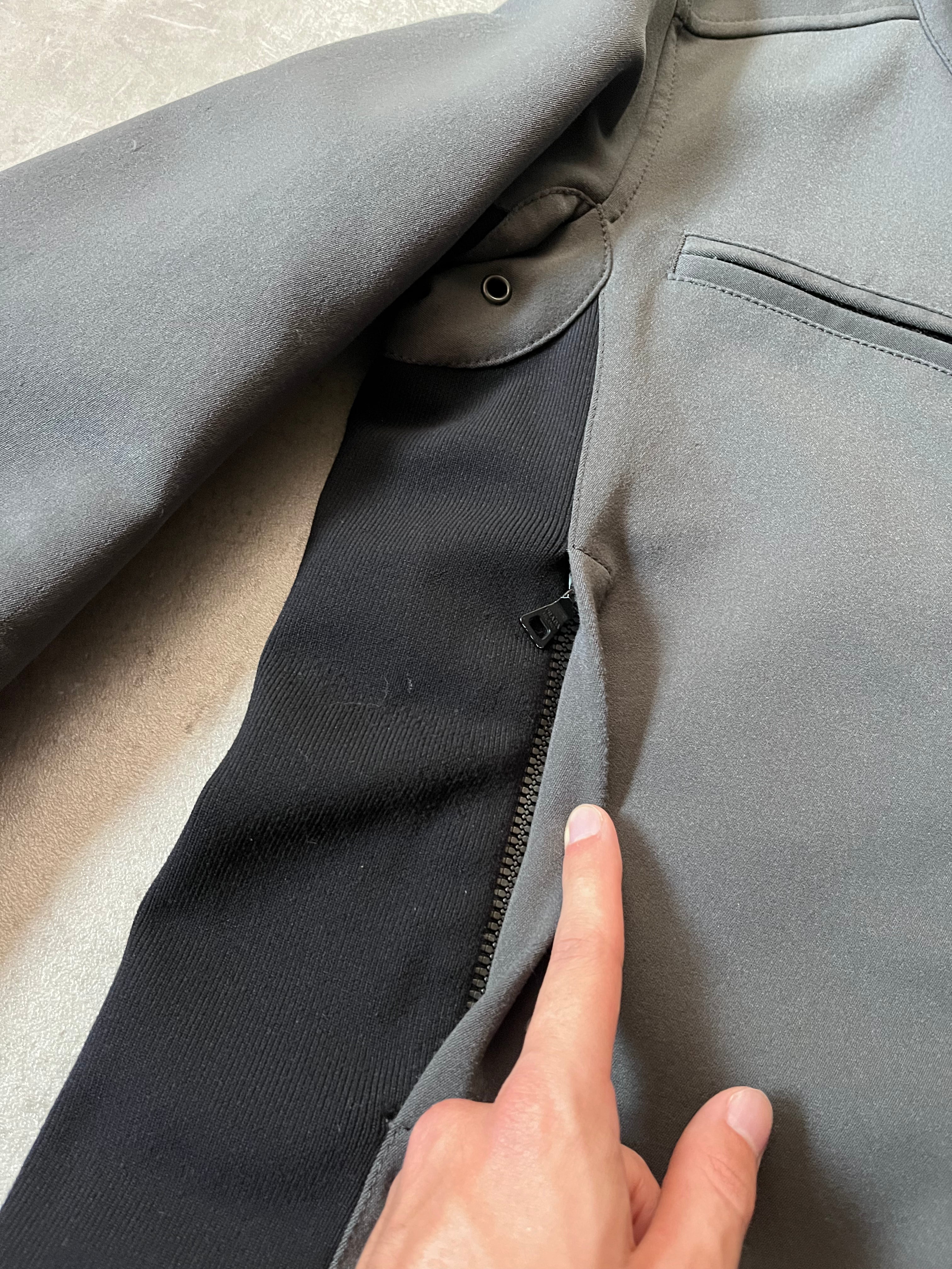 2000s Prada Sport Nylon Bomber Jacket Grey Men - M