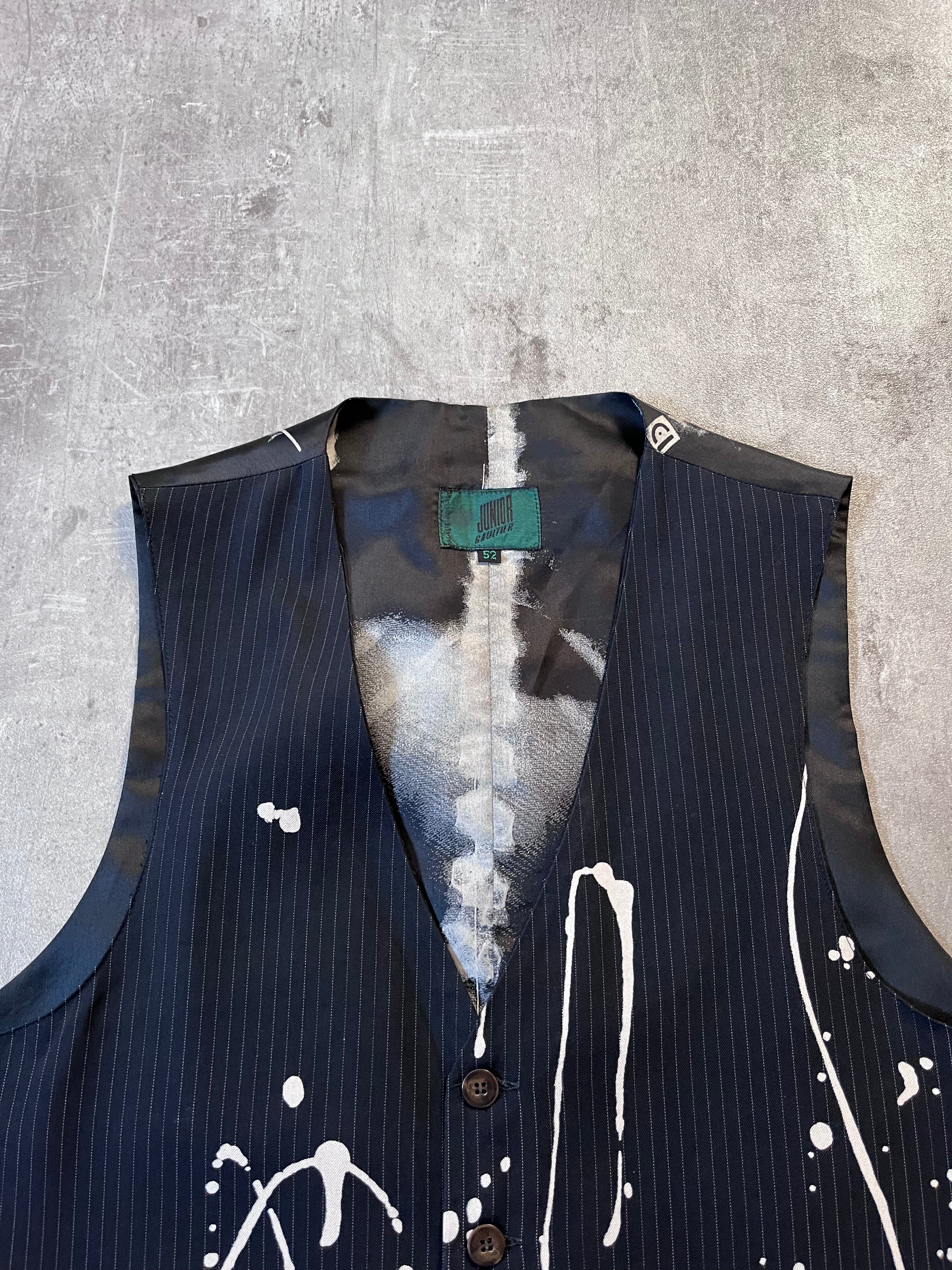 S/S 1990 Jean Paul Gaultier X-Ray Reversible Vest Jacket Black Men - L