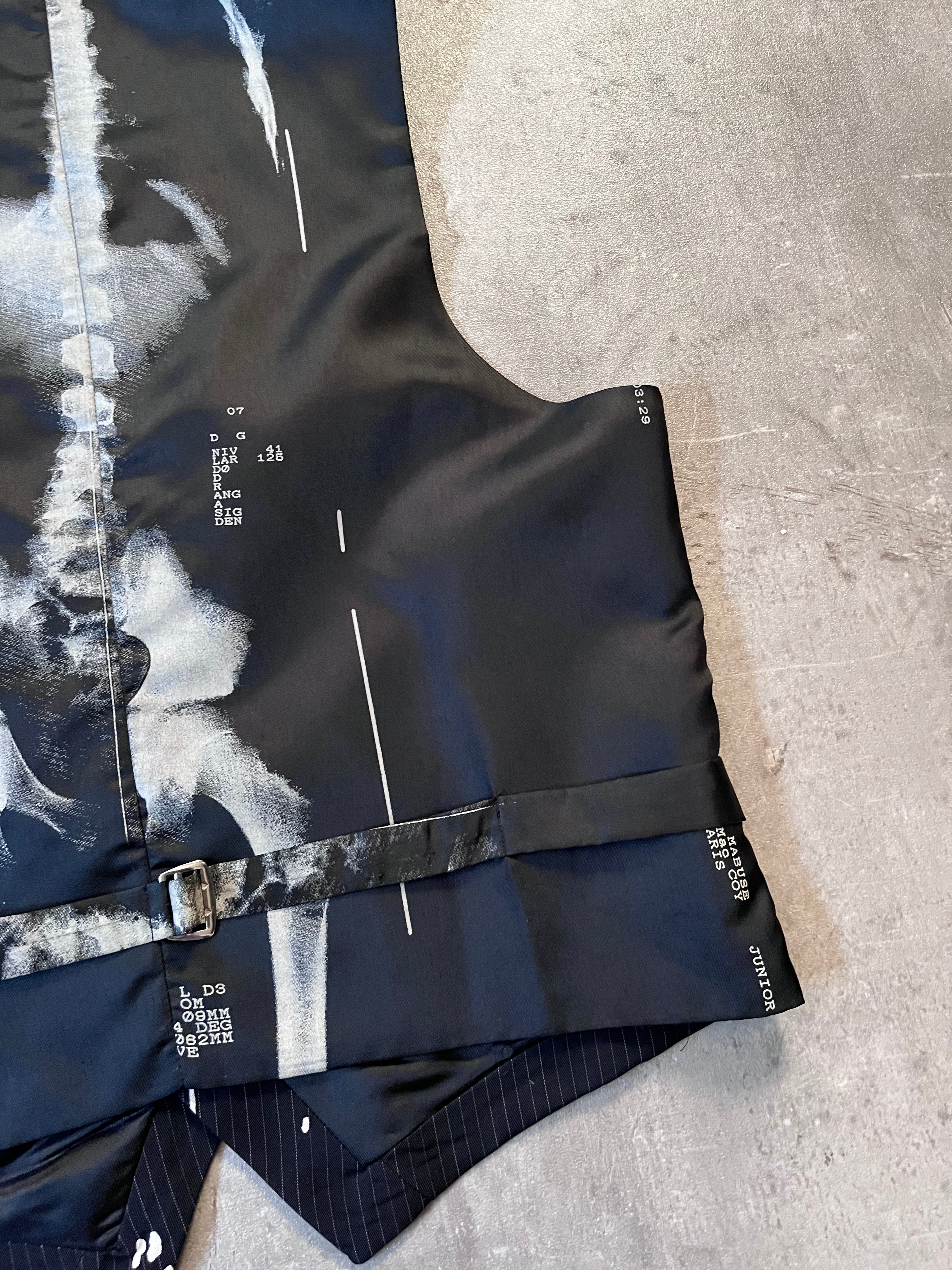 S/S 1990 Jean Paul Gaultier X-Ray Reversible Vest Jacket Black Men - L