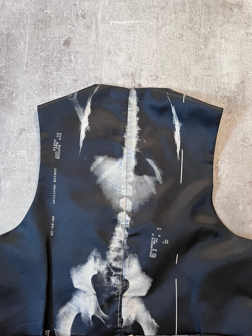 S/S 1990 Jean Paul Gaultier X-Ray Reversible Vest Jacket Black Men - L