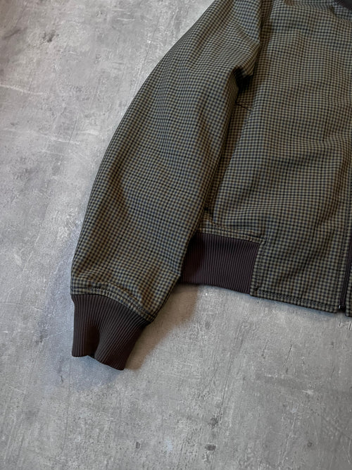 F/W 2000 Prada Tartan Bomber Jacket Green Brown Men - M