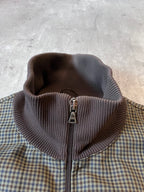 F/W 2000 Prada Tartan Bomber Jacket Green Brown Men - M
