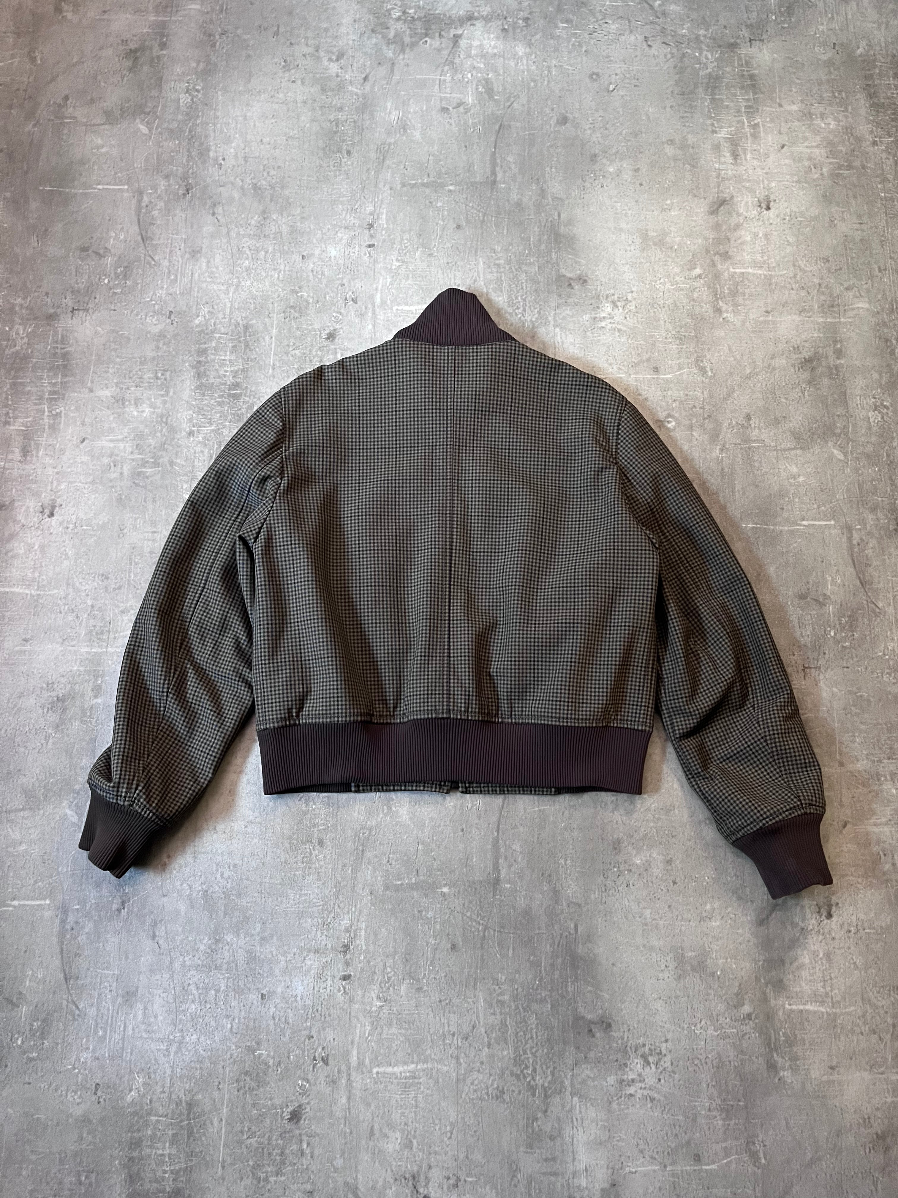F/W 2000 Prada Tartan Bomber Jacket Green Brown Men - M