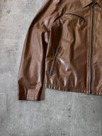 S/S 2006 Prada Soft Lamb Leather Jacket Brown Men - L