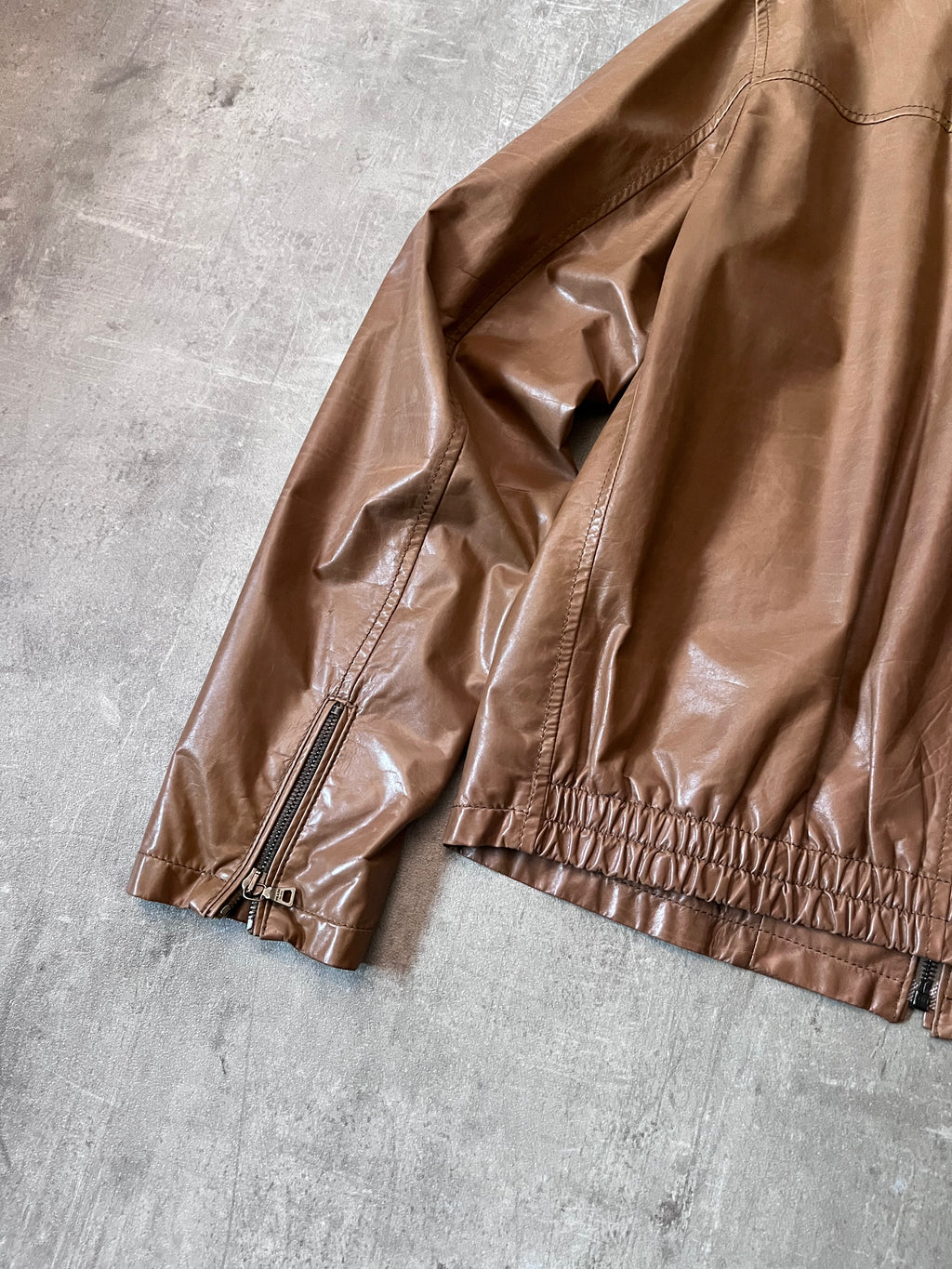 S/S 2006 Prada Soft Lamb Leather Jacket Brown Men - L