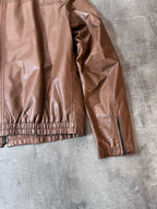 S/S 2006 Prada Soft Lamb Leather Jacket Brown Men - L
