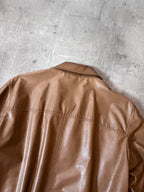 S/S 2006 Prada Soft Lamb Leather Jacket Brown Men - L
