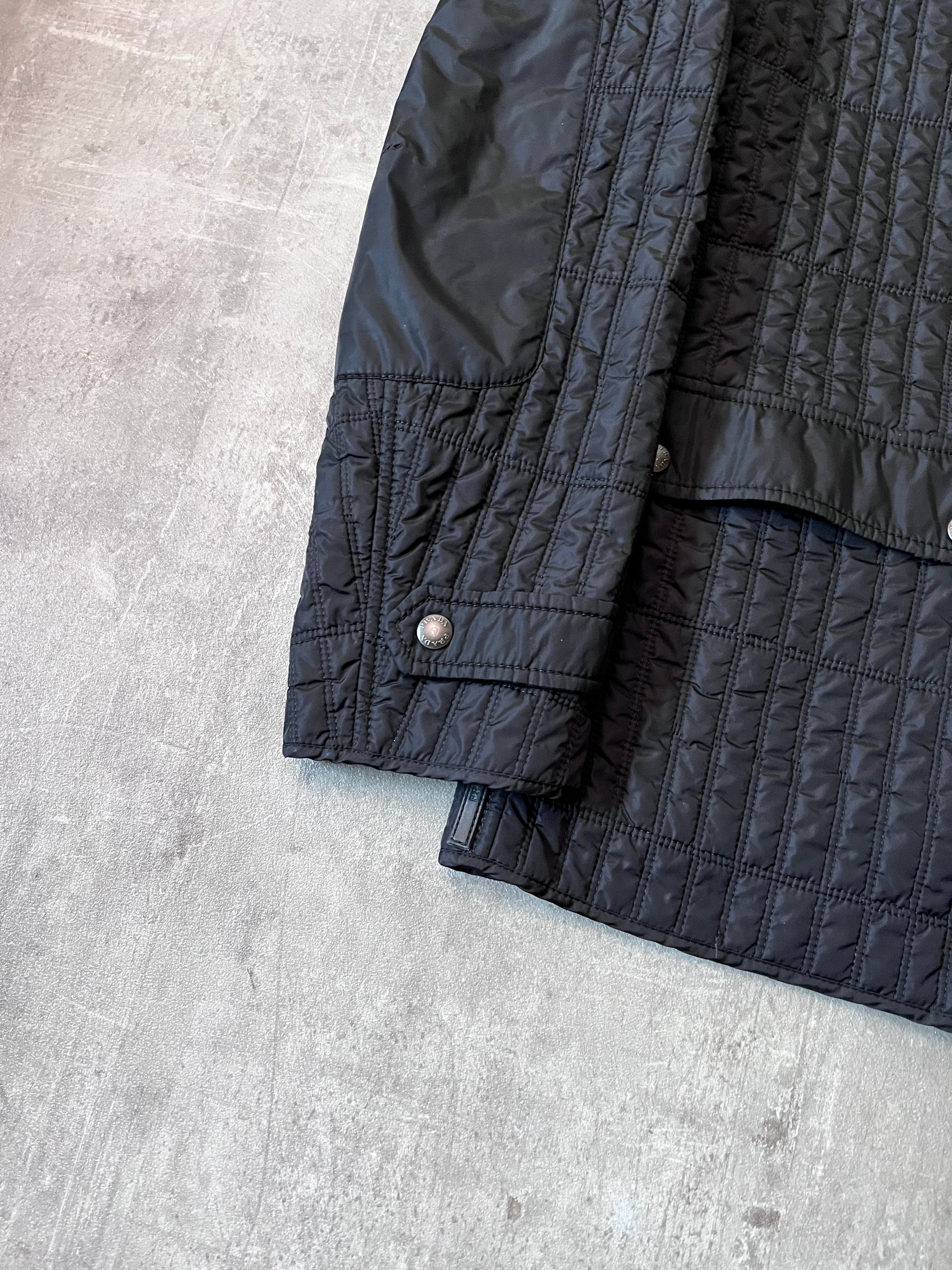 2007 Prada Nylon Lightweight Quilted Jacket Black Men - M