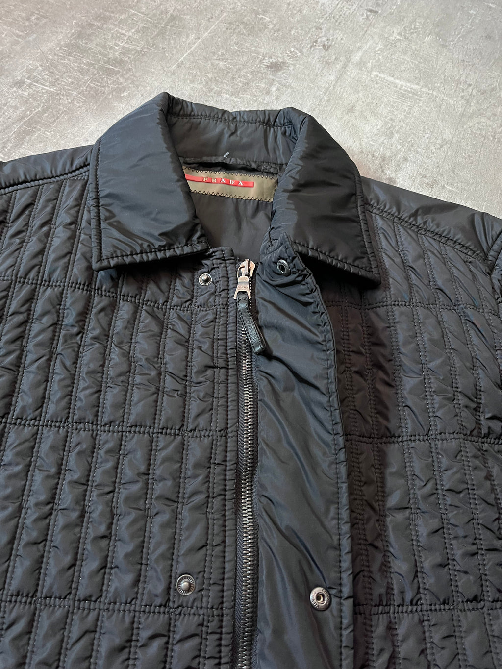 2007 Prada Nylon Lightweight Quilted Jacket Black Men - M