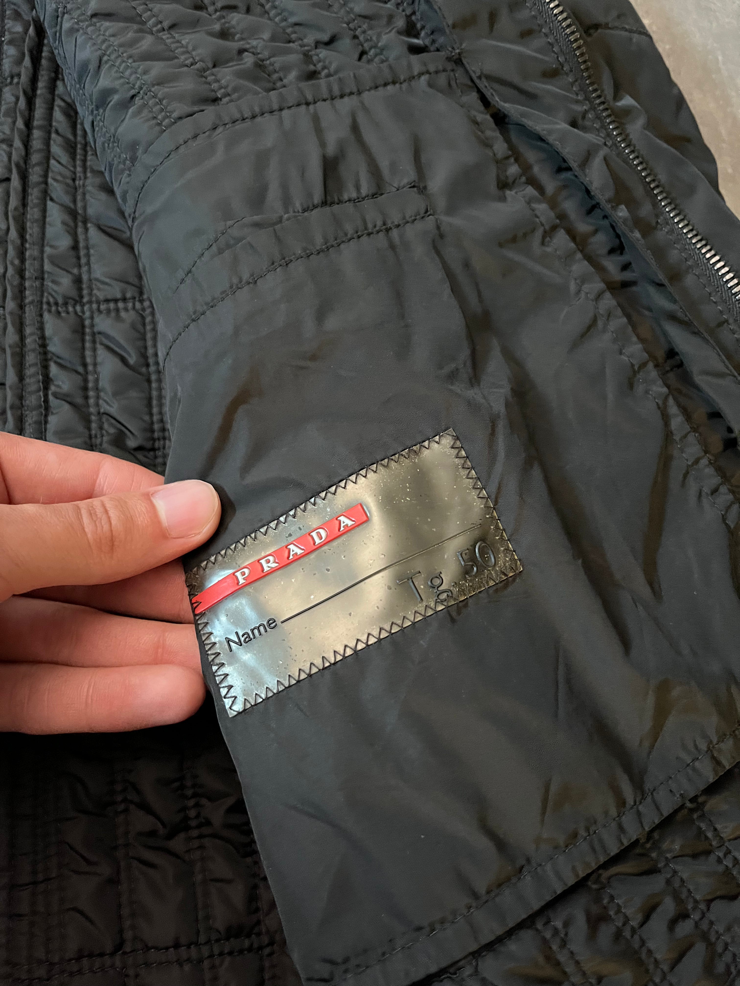 2007 Prada Nylon Lightweight Quilted Jacket Black Men - M