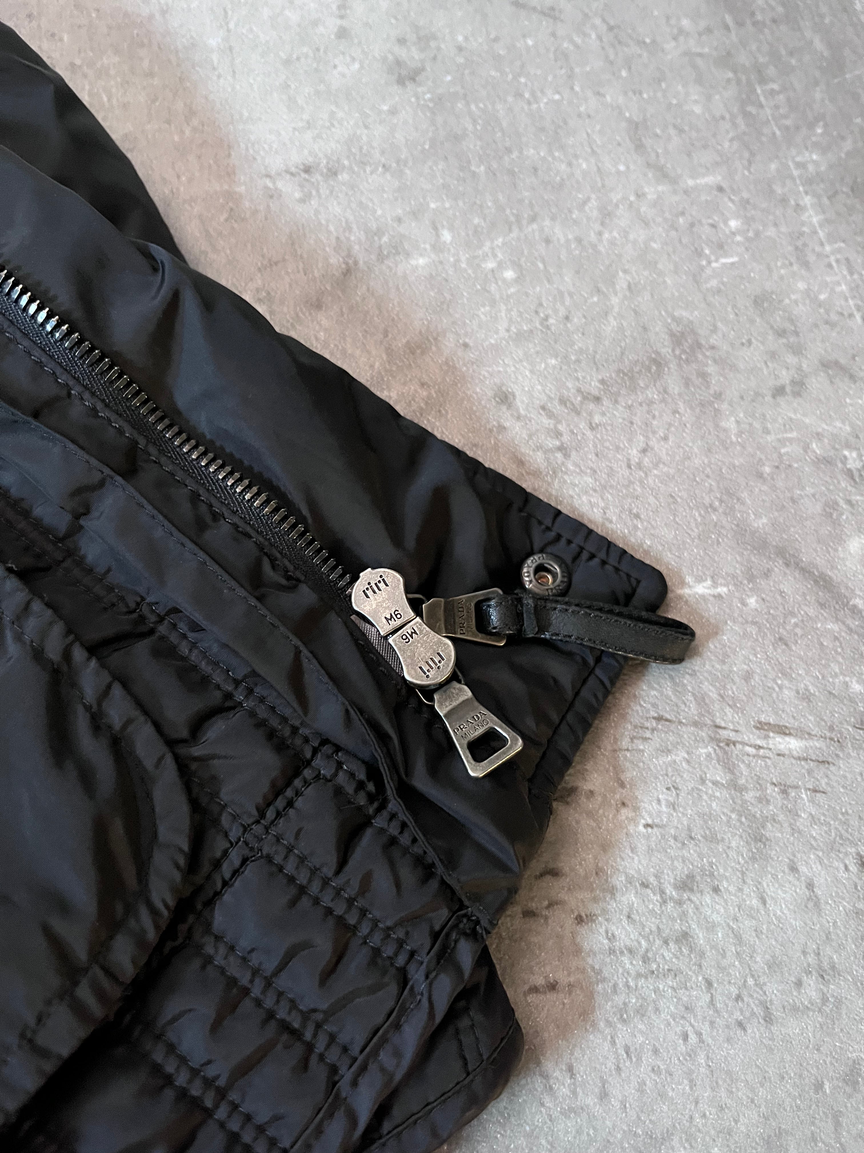 2007 Prada Nylon Lightweight Quilted Jacket Black Men - M