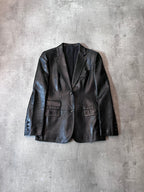 S/S 1998 Gucci by Tom Ford Leather Blazer Jacket Black Men - S