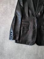 S/S 1998 Gucci by Tom Ford Leather Blazer Jacket Black Men - S