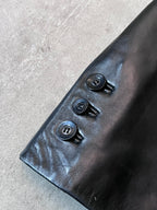 S/S 1998 Gucci by Tom Ford Leather Blazer Jacket Black Men - S