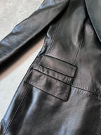 S/S 1998 Gucci by Tom Ford Leather Blazer Jacket Black Men - S