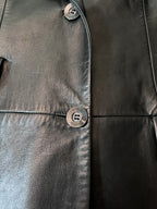 S/S 1998 Gucci by Tom Ford Leather Blazer Jacket Black Men - S