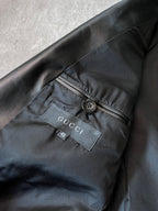 S/S 1998 Gucci by Tom Ford Leather Blazer Jacket Black Men - S