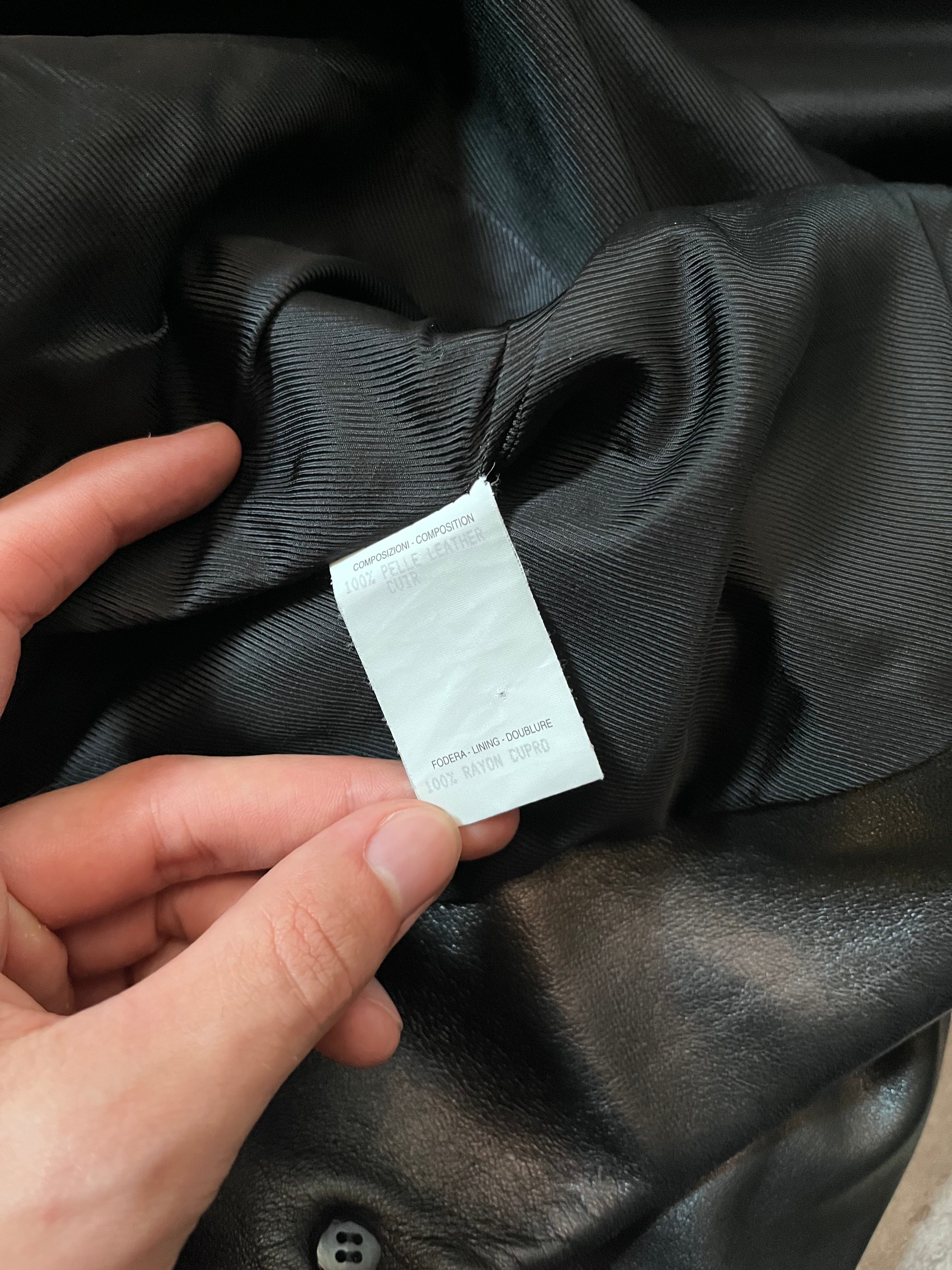S/S 1998 Gucci by Tom Ford Leather Blazer Jacket Black Men - S