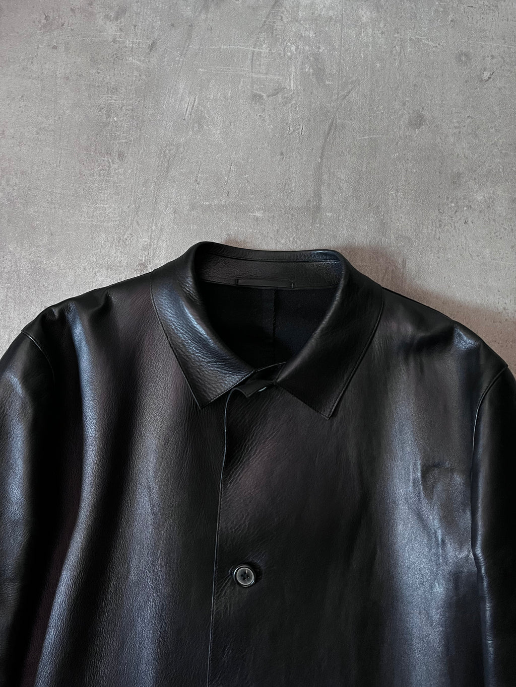 F/W 1998 Gucci by Tom Ford Leather Coat Jacket Black Men - L