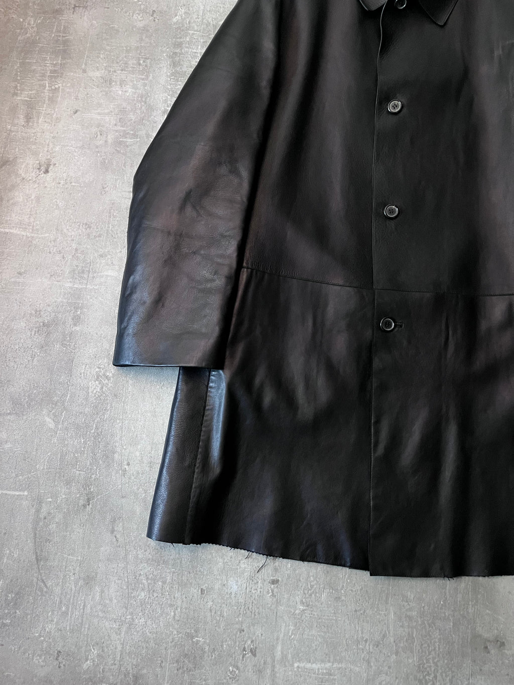 F/W 1998 Gucci by Tom Ford Leather Coat Jacket Black Men - L