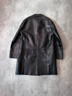 F/W 1998 Gucci by Tom Ford Leather Coat Jacket Black Men - L