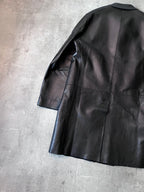 F/W 1998 Gucci by Tom Ford Leather Coat Jacket Black Men - L