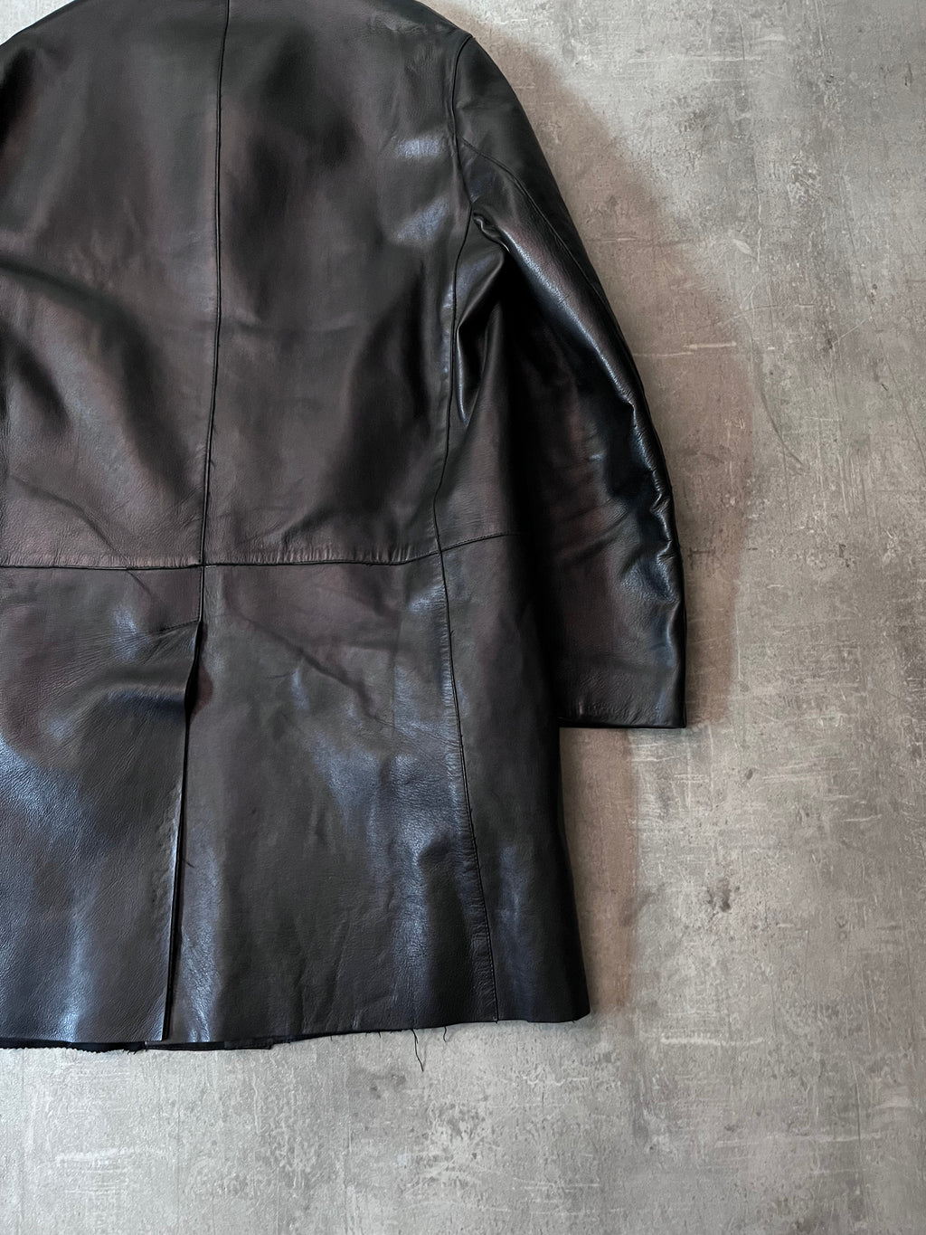 F/W 1998 Gucci by Tom Ford Leather Coat Jacket Black Men - L
