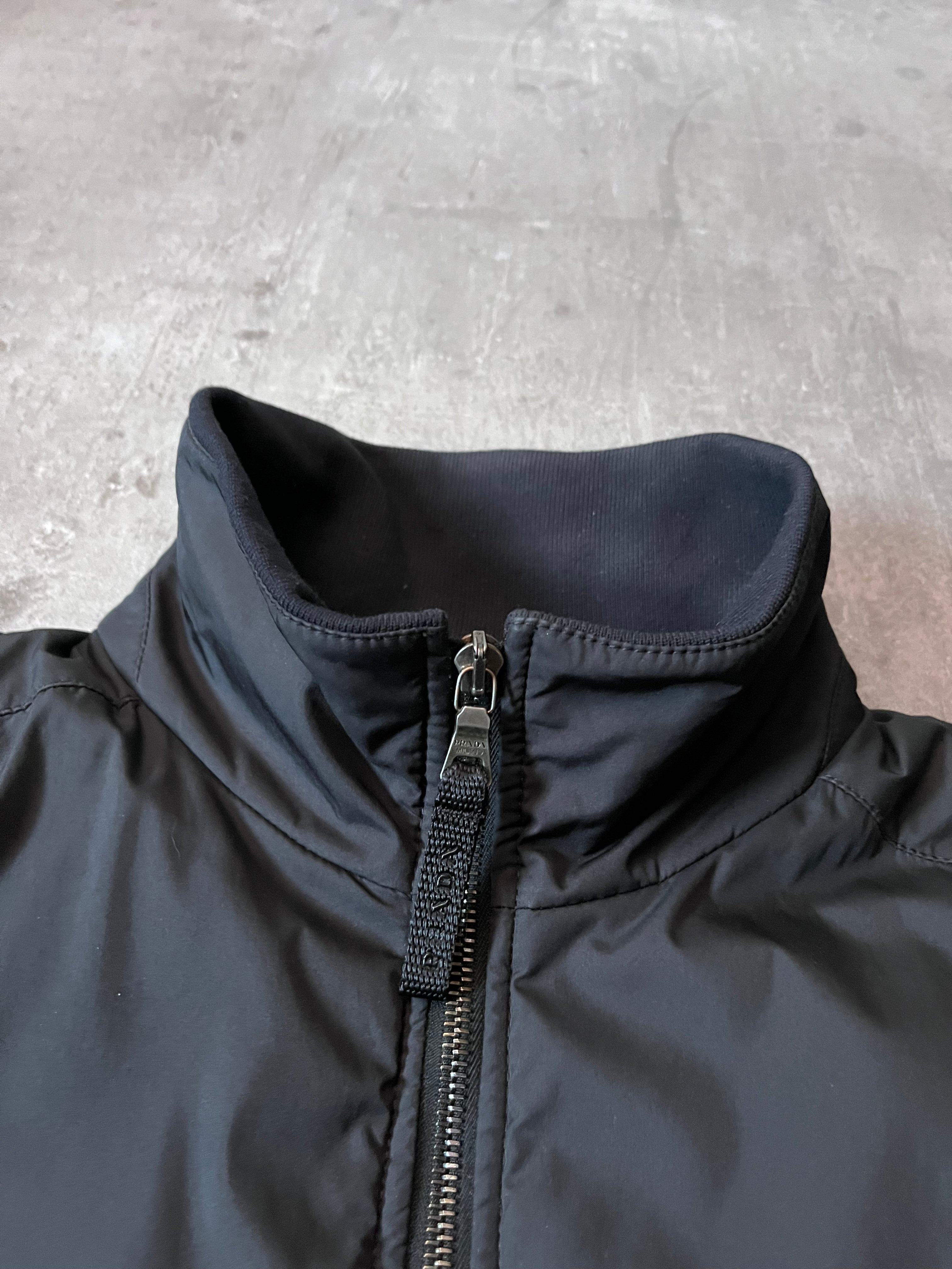 F/W 2007 Prada Nylon Bomber Jacket Black Men - L