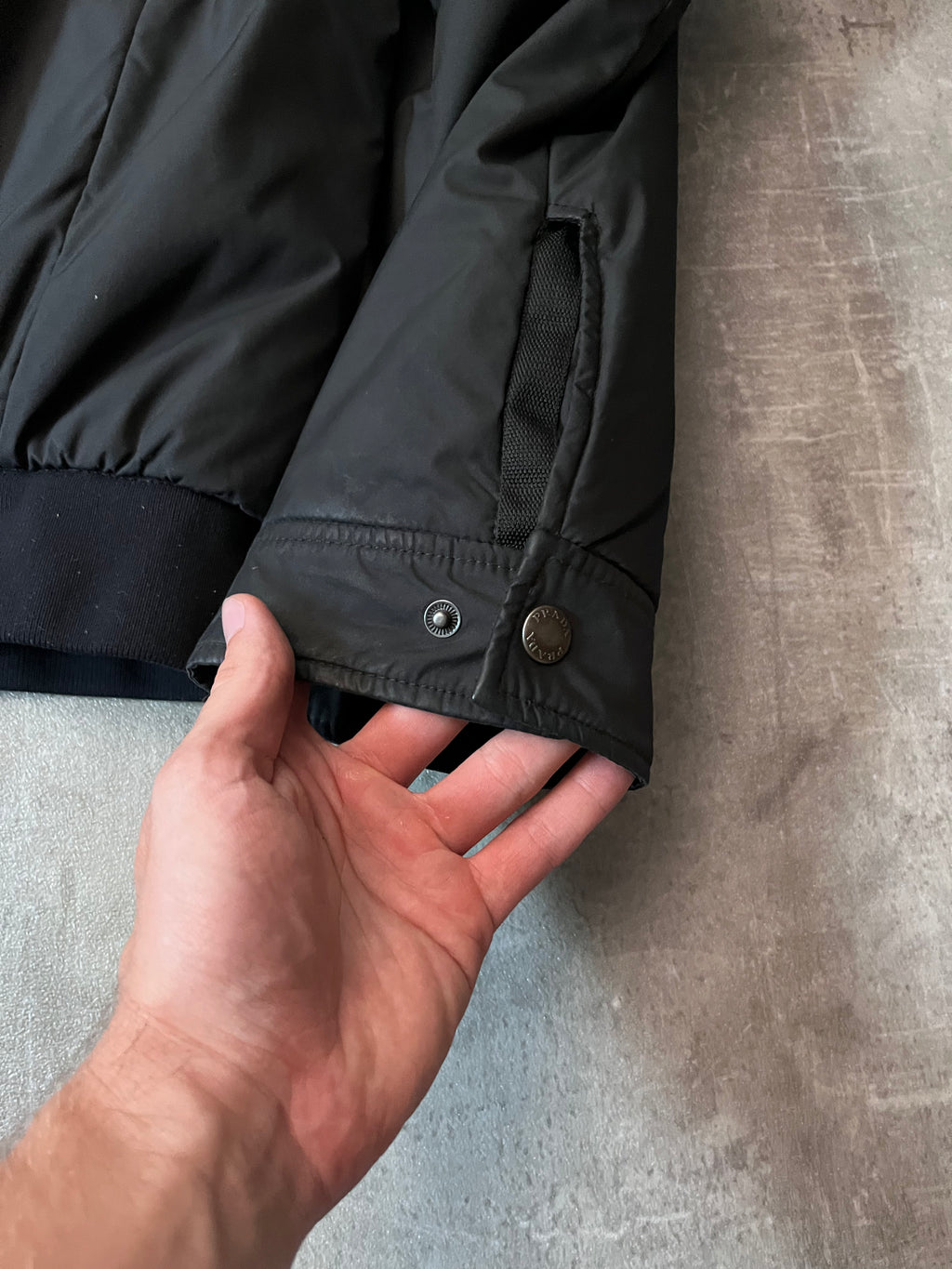 F/W 2007 Prada Nylon Bomber Jacket Black Men - L