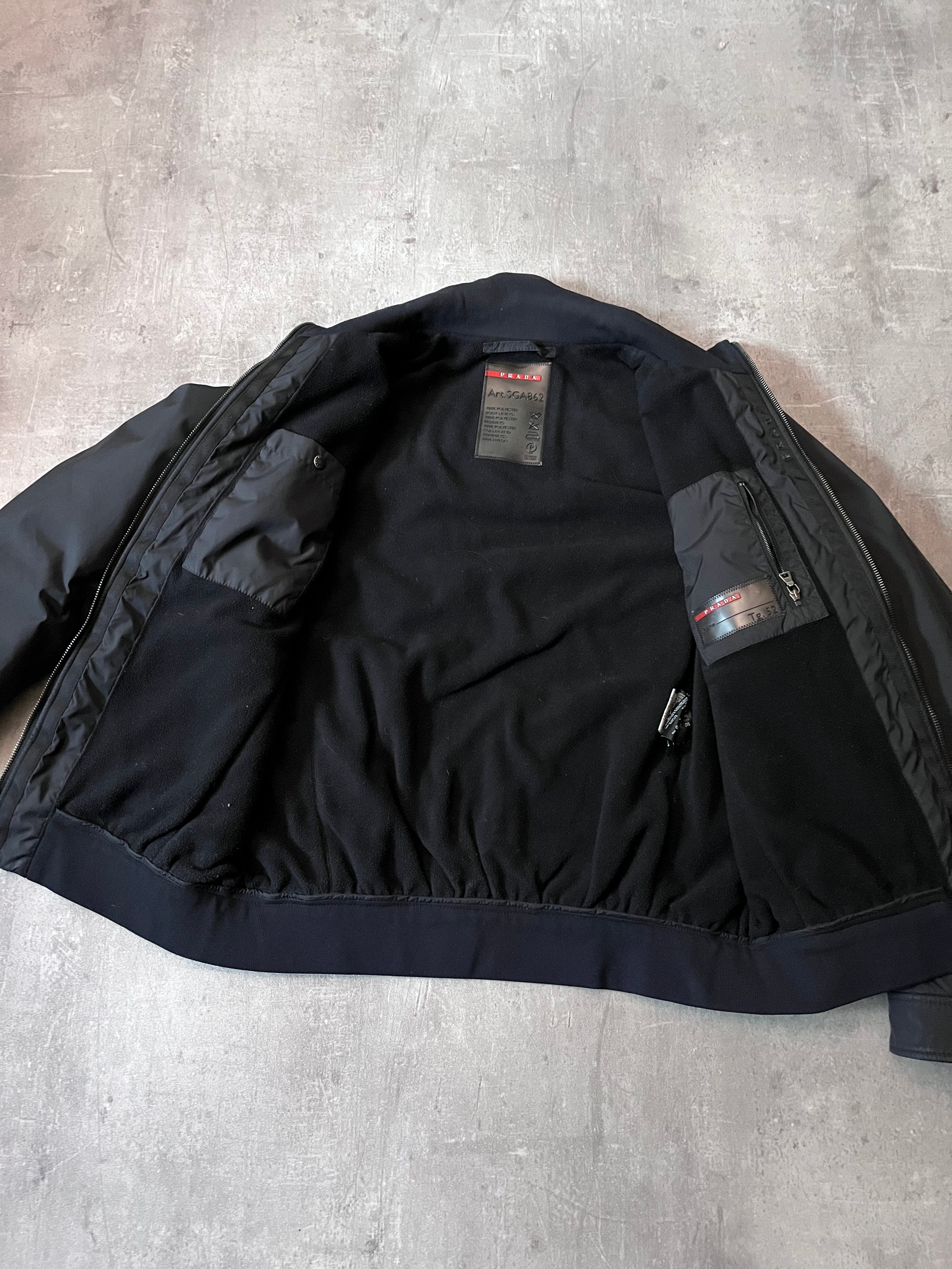 F/W 2007 Prada Nylon Bomber Jacket Black Men - L