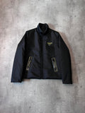 Prada Re-Nylon Padded Bomber Jacket Black Yellow Men - M