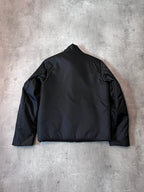 Prada Re-Nylon Padded Bomber Jacket Black Yellow Men - M