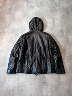 F/W 2010 Prada Padded Leather Jacket Black Men - L