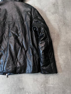 F/W 2010 Prada Padded Leather Jacket Black Men - L
