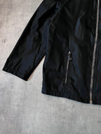 90s Prada Hybrid Leather Nylon Jacket Black Men - M