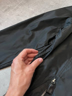 90s Prada Hybrid Leather Nylon Jacket Black Men - M