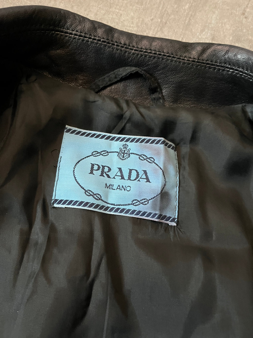 90s Prada Hybrid Leather Nylon Jacket Black Men - M