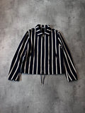 Thom Brown Striped Cotton Wool Jacket Navy White Red Men - L
