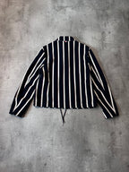 Thom Brown Striped Cotton Wool Jacket Navy White Red Men - L