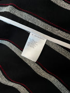 Thom Brown Striped Cotton Wool Jacket Navy White Red Men - L