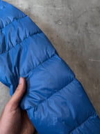 Prada Triangle Logo Light Puffer Jacket Blue Men - M